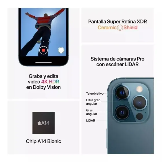 Iphone 12 pro max usado 256gb 76%