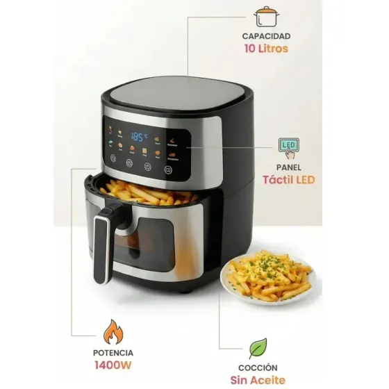 Freidora de Aire 10L 1400W (8 dias habiles)