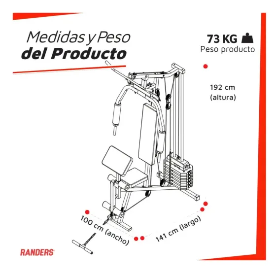 Multigimnasio hasta 120kg (12 dias habiles)