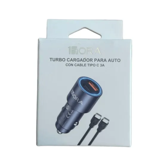 Cargador completo Auto Tipo C 38w