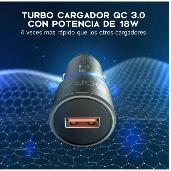 Cargador Completo Auto Tipo C 18W