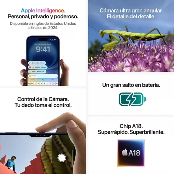 Iphone 16 usado 128gb 98% con Garantia Apple