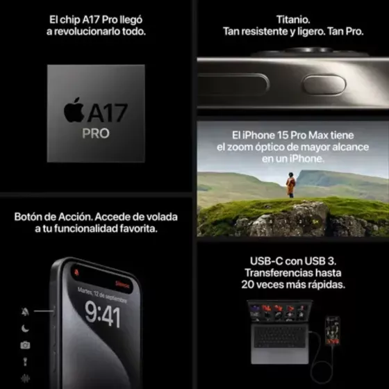 Iphone 15 Pro usado 256gb 85%