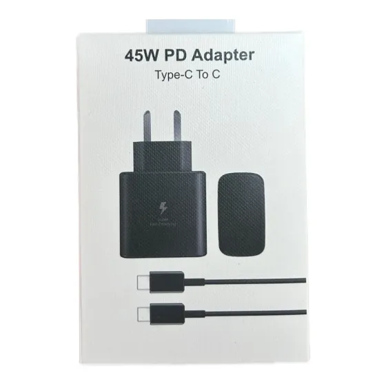 Ver más sobre Cargador y Cable Cargador completo 45w Tipo C a Tipo C, Argentina