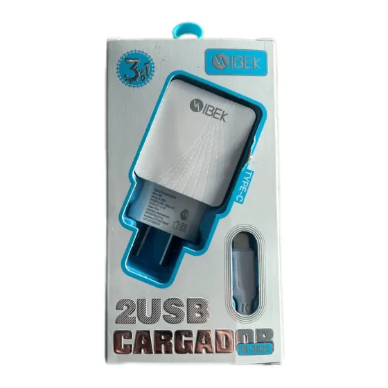 Ver más sobre Cargador y Cable Cargador Tipo C 2 puertos USB A, Argentina
