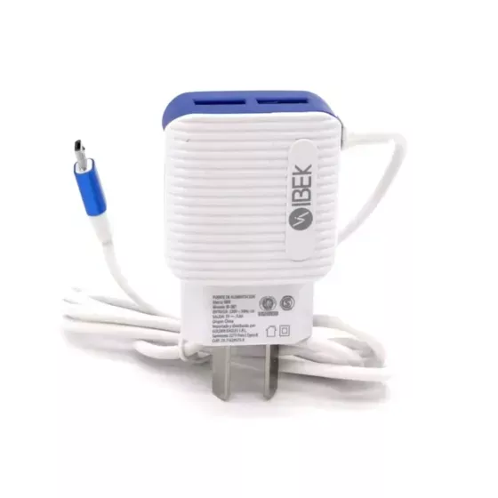 Ver más sobre Cargador y Cable Cargador Completo 3.8A Micro USB o V8 2 Puertos USB A, Argentina