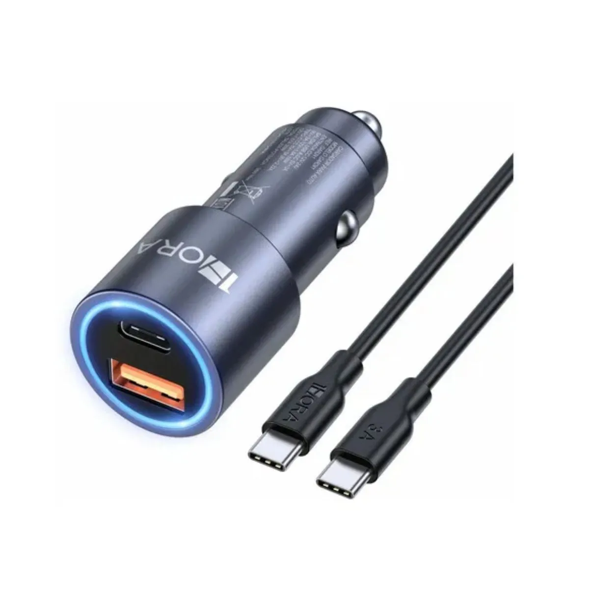 Cargador completo Auto Tipo C 38w