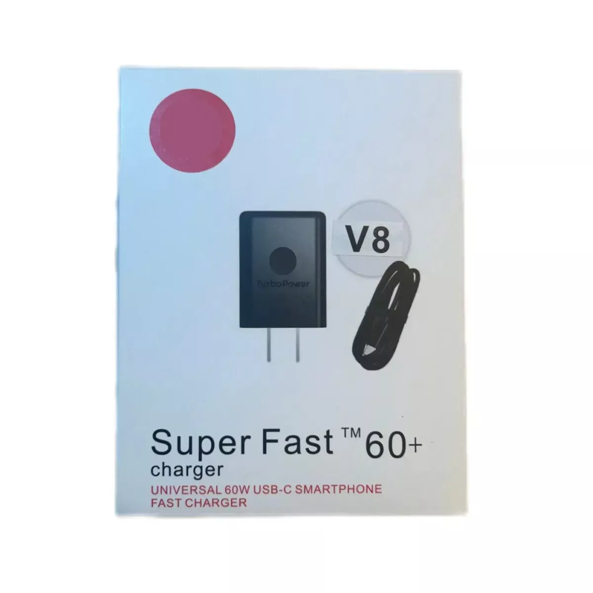 Cargador completo 60w carga rapida micro usb o V8