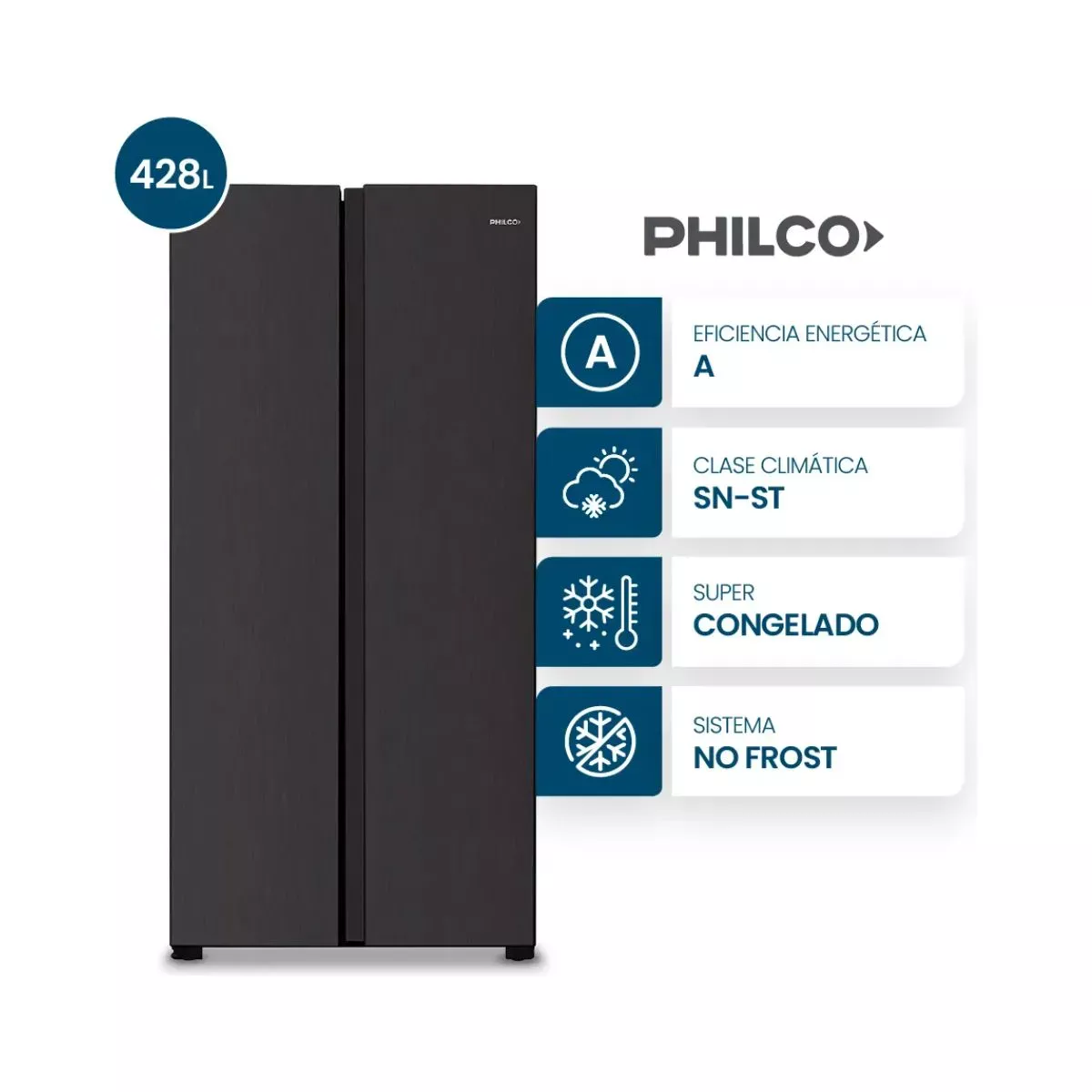 Heladera Side By Side No frost 428L (12 dias habiles)